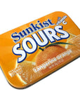 Sunkist Sours Tangerine Orange Vitamin C Sugar Free Sour Candy 176 Ounce Tin  6 Count Tray