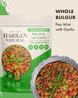 Harran Natural Whole Bulgur Pilaf Pea Mint With Garlic Plant Based 66 Ounces Pack Of 8