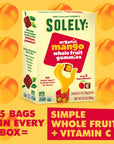 Solely Fruit Gummies Variety Pack of 3 Bundle  1 of each flavor Organic Mango Mango and Orange Mango and Guava 105 oz total No Added Sugar Vegan Organic Whole Dried Fruit Snacks