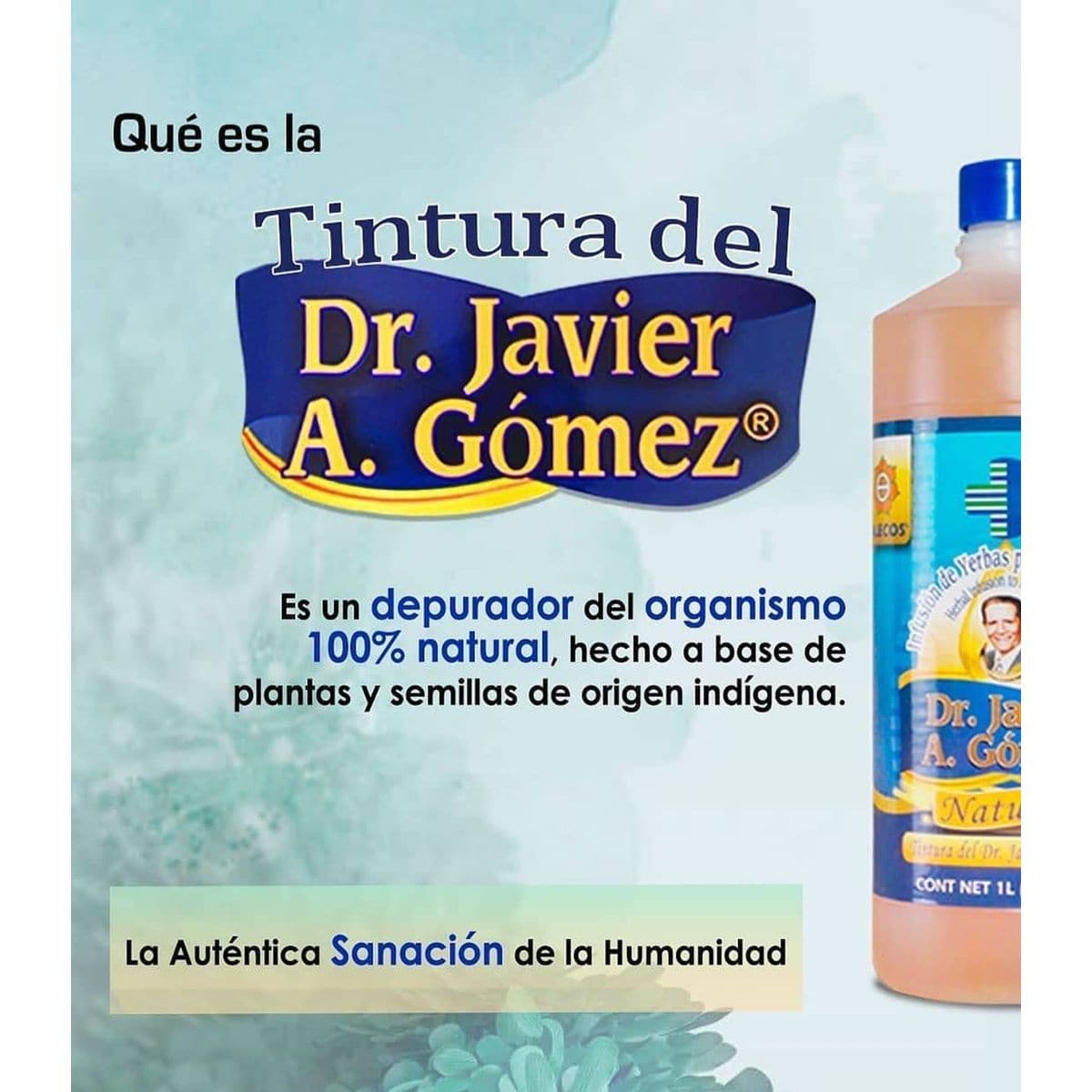 Alecos Tintura Infusion de Yerbas del Dr Javier A Gómez Natural frasco 1 Lt 3380 fl oz