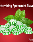 Starlight Spearmint Individually Wrapped Candy  Sweets for On the Go Refreshment Starlight Mints Bulk Individually Wrapped Spearmint Candy for Office Hard Candy Starlight Mints for Cool Breath 2lb