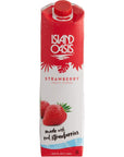 Island Oasis Strawberry Fruit Puree and Pina Colada Beverage Mix 1 Liter of each with Set of By The Cup Coasters