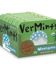 Organic Breath Mints by VerMints Wintergreen Flavor All Natural NonGMO Nut Free Gluten Free Vegan KSA Kosher Pack of 6 141oz Tins