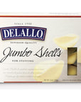 DeLallo Jumbo Shells, Large Pasta Noodles for Stuffing, 12 Ounce Box