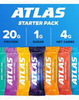 Atlas Protein Bar 20g Protein 1g Sugar Clean Ingredients Gluten Free Starter 7 Count