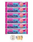 SweeTarts Chewy Nostalgic Candy Pack  Bonus Mystery Gift Pack of 6 Giant Chewy