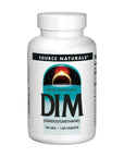 Source Naturals DIM, Diindolylmethane 100mg with BioPerine, Vitamin E & More - 120 Tablets