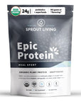 Sprout Living, Epic Protein, Plant Based Protein & Superfoods Powder, 1 Pound, 12 Servings