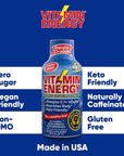 Vitamin Energy B12 Energy Shots | Natural Healthy Energy & Focus Drink | Sugar-Free Carb-Free Supplement | Vitamins B6, B12 | Energize up to 7+ Hours | Acai Pomegranate - 1.93 fl oz - Pack of 12