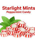 Starlight Peppermints Individually Wrapped Candy  Sweets for On the Go Refreshment Starlight Mints Hard Candy Office Candy Mints Christmas Peppermint Candy 1lb