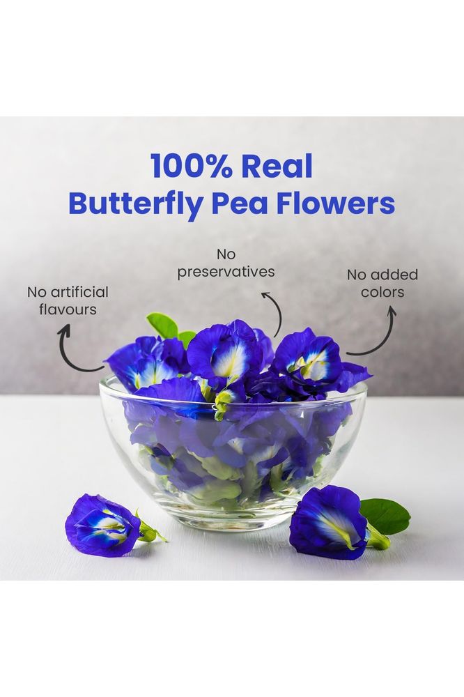 BLUE TEA  Butterfly Pea Flower  30 Pyramid Tea Bags  SUPER ANTIOXIDENT  Direct From Source  Flower Based  Herbal Tea  Caffeine Free  PlantBased Biodegradable Tea Bag  Pet Jar Packaging