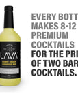 LAVA Premium Skinny Ginger Lemonade Vodka Cocktail Mix made with Sicilian Lemon Juice Candied Ginger Puree Skinny Ginger Lemonade Mixer 1 Bottle 338 Ounces