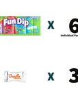 FUN DIP 3 Flavor Pack RazzApple Magic Dip Cherry Yum Diddly Dip Grape Yumtious 14oz 6 Pack WBundle Bonanza Candy