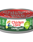 Chicken of the Sea Chunk Light Tuna in Water Wild Caught Tuna 25 Less Sodium 5Ounce Cans Pack of 24