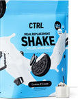 CTRL Meal Replacement Shake with Real Cookie Pieces  Cookies N Cream  15 Servings Packed with Essential Nutrients Including 23g of Protein 8 Grams of Fiber 22 Vitamins and Minerals  Only 1g Sugar  Complete Meal Replacement Nutritional Shake