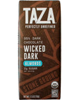 Taza Chocolate Organic Wicked Dark 95 Dark Bar Variety Pack Bundle 25 oz 4 count Vegan