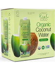 Real Coco Organic Pressed Coconut Water 6Pack 1L USDA Organic No Sugar Added Essential Electrolytes Plant Based NON GMO Dairy  Soy Free