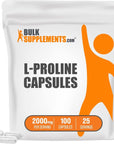 BULKSUPPLEMENTS.COM L-Proline Capsules - (100 Capsules)