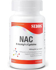 SEDDS Supplements, N-Acetyl Cysteine (NAC) 600mg, 60 Veg Capsules - Non-GMO, Gluten Free