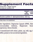 Healthy Origins Cognizin (Citicoline), 250 mg - Brain Supplement for Memory with Citicoline CDP Choline - Non-GMO, Vegan & Gluten-Free Supplement - 60 Veggie Capsules