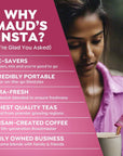 Mauds Instant Raspberry Tea Insta Raspberry  Chill 26ct Solar Energy Produced Single Serve Raspberry Flavored Tea Instant Travel Stick Packs Instantly Hot or Iced Tea 100 California Tea Blend