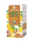 Hyleys Organic Green Tea Ginger and Lemon Flavor  25 Tea Bags