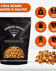 Fava  Broad Beans Fried with salt Roasted Low Sugar Low Fat MustHave Super Snack Lunchbox OnTheGo Packed in a 2 lbs 32 oz Resealable Pouch Bag for Freshness by Presto Sales LLC