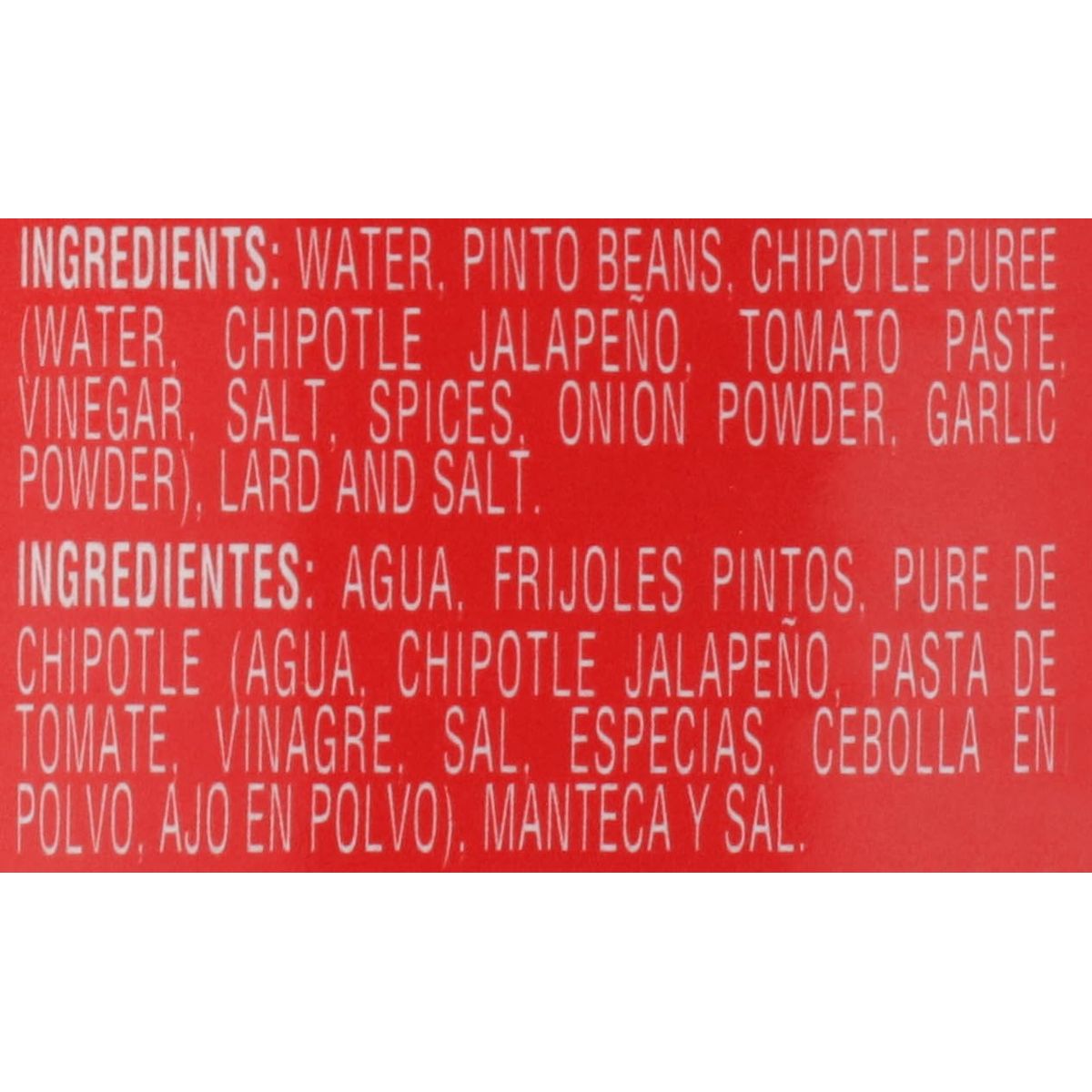 La Preferida Refried Beans Spicy Chipotle 16 oz Pack  6