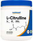 Nutricost Pure L-Citrulline (Base) Powder 250 Grams