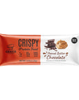 Genius Gourmet Crispy Protein Treat Chocolate Peanut Butter Keto Snack Low Carb Low Sugar  Gluten Free Protein Snacks for Adults 10G of Whey Protein per Protein Bar 5 Net Carbs 10 CT