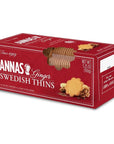 Annas Thins  Ginger Pepparkakor  525 Ounce Pack of 12 non GMO  Vegan