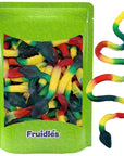 Fruidles Giant Gummy Rattle Snake Candy Assorted Fruit Flavors Allergy Friendly NonGMO No Artificial Sweeteners HalfPound