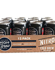 High Brew Coffee Cold Brew Nitro Black Sugar Free  Dairy Free 10 Fl Oz Can Pack of 12