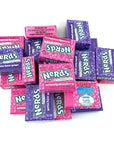 Nerdz Mini Boxes Grape  Strawberry Flavors 25 Pink  Blue Small boxes Of Delicious Chewy Candy Packaged By Snackadilly