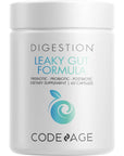 Codeage Leaky Gut, L-Glutamine for Gut Health Support, N-Acetylglucosamine Supplement, Probiotic, Butyric Acid, Polyphenols, Quercetin, DGL, Berberine, BioPerine, Cinnamon, Vegan, Non-GMO, 60 Capsules