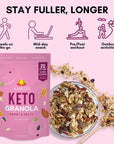 Amrita Sweet & Salty Keto Granola Cereal (11 Oz) | 2g Net Low Carb Granola, No Added Sugar | Grain Free, Peanut Free, Soy Free, Gluten Free Keto Cereal | Healthy Snacks & Breakfast Cereals (9 Servings)