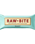 Rawbite Peanut Organic Gluten Free Fruit and Nut Bite, 50 gm