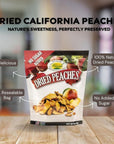 Sunrise Fresh Dried Fruit  Dried California Peaches  AllNatural Dehydrated Unsweetened No Added Sugar Resealable Snack 6oz Bag