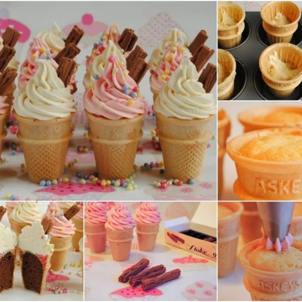 Joy Mini Cups Miniature Ice Cream Cones For Kids Desserts Cupcake Cones Cake Pops 42 Count 1 Box42 cones