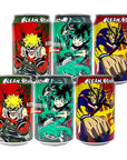 Ocean Bomb My Hero Academia Sparkling Water EXCLUSIVE  Limited Edition Collectible Set  111 fl oz 330ml Each  Pack of 6