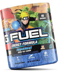 G Fuel Rasengan Energy Powder, Sugar Free, Clean Caffeine Focus Supplement, Water Mix, Soda Ice Candy Flavor, Focus Amino, Vitamin + Antioxidants Blend - 9.8 oz (40 Servings)