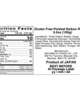 Gluten free pickled daikon radish 35oz x 3packs Vegan MSG free Product of Japan