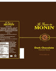 Monin  Gourmet Dark Chocolate Sauce Velvety and Rich Great for Desserts Coffee and Snacks GlutenFree NonGMO 64 Ounce