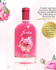 PREMIUM Rose Keto Mocktail Drink Mix Alcohol Free Skinny Sugar Free Cocktail Mixers  Rose Water for Mocktails  Aromatic and Floral Drink Glitter  254 Fl Oz