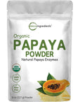 Organic Papaya Powder 8oz  100 Natural Fruit Powder  FreezeDried Papayas Source  No Sugar  Additives  Great Flavor for Drinks Smoothie  Beverages  NonGMO  Vegan Friendly