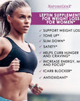 NatureGenX LeptinXT - Leptin Supplements for Weight Loss for Women - Extra Strength, Fat Burner - USA, 60 Ct.