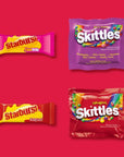 SKITTLES Original SKITTLES Wild Berry  STARBURST Original and STARBURST FaveReds Fun Size Chewy Candy Variety Bag Party Size 2013 Oz Bulk Bag