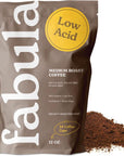 Fabula Low Acid Coffee, USDA Organic Ground Coffee Medium Roast  - 12 oz