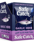 Safe Catch Elite Lowest Mercury WildCaught Tuna Fish Pouch Garlic Herb Flavor GlutenFree Paleo NonGMO High Protein Keto Food 26oz Pack of 12