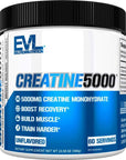 Evlution Pure Creatine Monohydrate Powder 5000mg Nutrition Pre and Post Workout Recovery Drink Mix Creatine Powder for Enhanced Muscle Mass Athletic Performance and Muscle Recovery - Unflavored